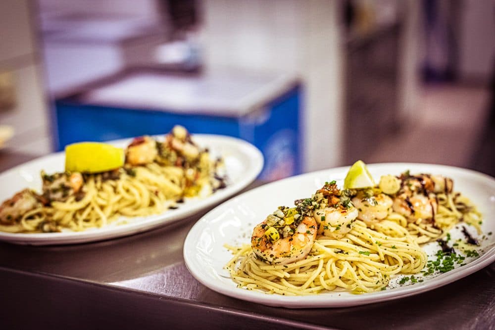 Scampi-Spaghetti